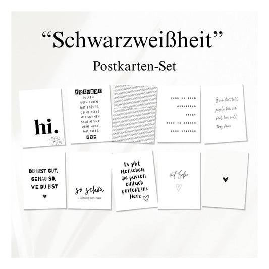 Schwarzweißheit – Postkarten-Set